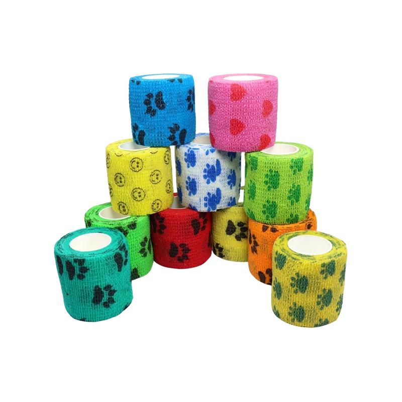 Ikke-vævet elastisk sammenhængende omslagsbandage (print) tape